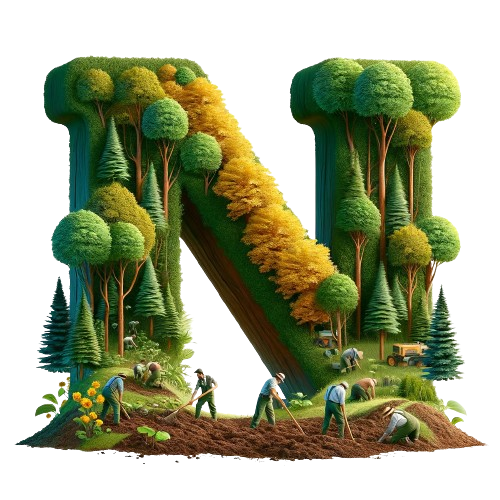 DALL_E_2024-02-10_14.35.13_-_A_creative_representation_of_the_capital_letter__N___filled_with_an_image_of_reforestation._The_scene_inside_the_letter_shows_young_trees_being_plante-removebg-preview